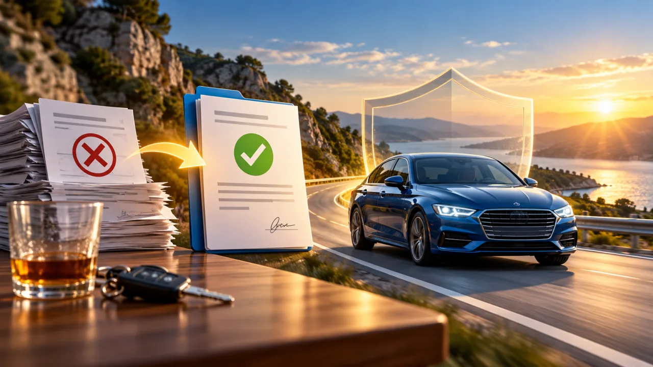 Illustration assurance automobile : assurance auto après alcoolémie : se réassurer après la sanction