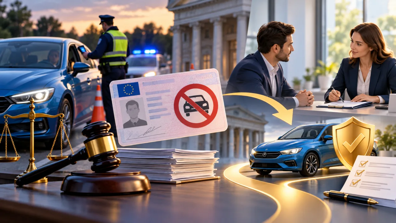 Illustration assurance automobile : permis suspendu après alcoolémie : démarches et assurance auto