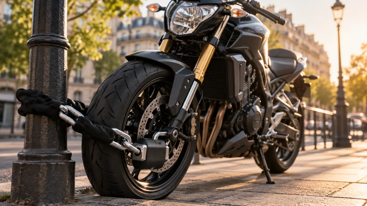 Assurance moto : vol de moto : antivols, stationnement et garantie d’assurance