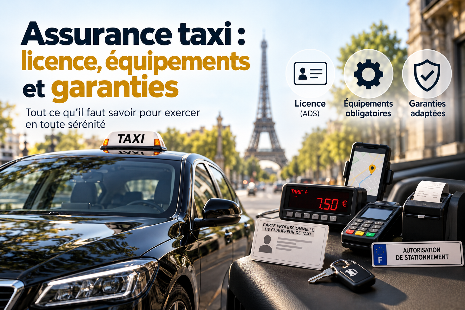 Assurance taxi : licence, équipements et garanties